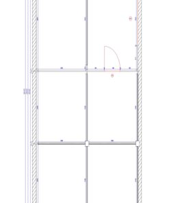 Tivoli - Dubbele carport plat dak met schuur (5,95 m x 7.5m), 44mm - PLAN