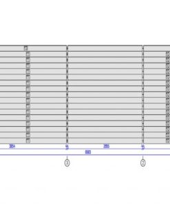 Tivoli - Dubbele carport plat dak met schuur (5,95 m x 7.5m), 44mm