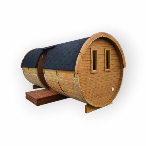 Barrel Sauna 5.9 m Ø 2.27 m met zij-ingang