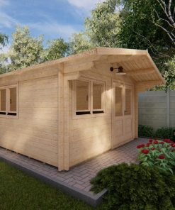 Houten hut LINUS 4x5m, 44 mm