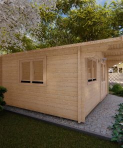 Houten hut LINUS 5x4m, 44 mm