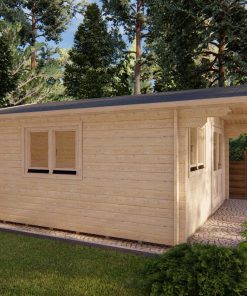 Houten hut LINUS 5x5m, 44 mm