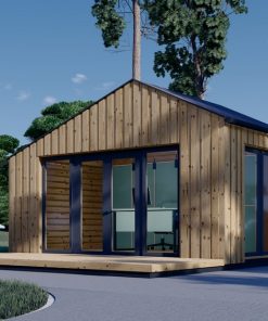 Houten hut – TONIA 15 m² (34 mm + 19 mm houten bekleding)