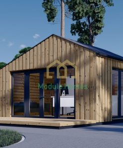 Houten hut – TONIA 20 m² (34 mm + 19 mm houten bekleding)