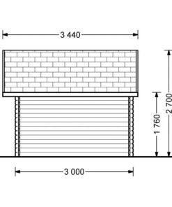 Tuinhuis - BENINGTON 13m² (4,5×3) 34mm