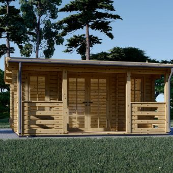 Houten hut - ROYAL 25m² (5×5), 44 mm