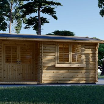 Houten hut - OSLO 20 m² (5×4), 34 mm