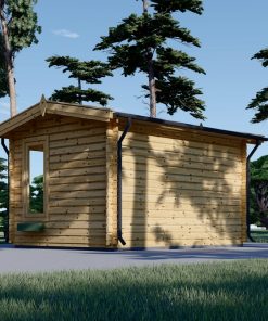 Houten hut – Poolhouse 12m² (4×3), 44 mm