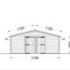 Garage 36m² (6mx6m), 44 mm