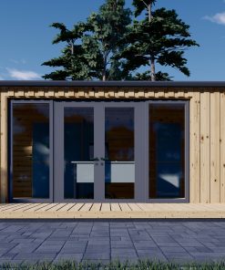 Tuinhuis – EMMY 15 m² (34 mm + houten bekleding)