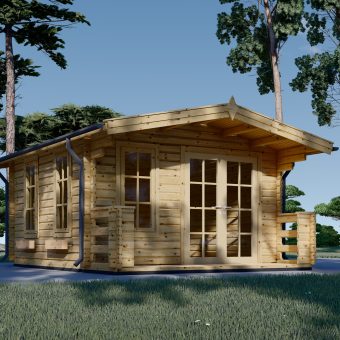Houten hut – KING 20 m² (44 mm), 4×5 m