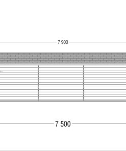 Carport met schuur 30m² (4 m x 7,5 m)