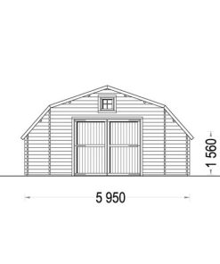 Garage Texas 36m² (6mx6m), 44mm